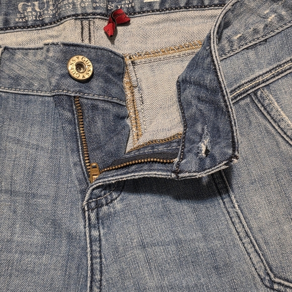 Vintage Guess Daredevil Bootcut Jeans Womens 30 Distressed Blue Denim E79 - Picture 8 of 15